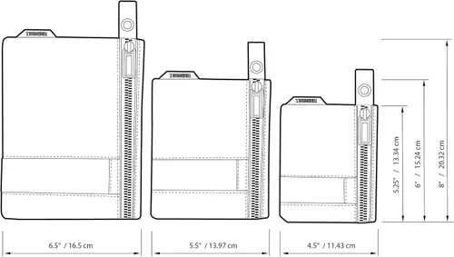 Vista 9 de ToughBuilt Bolsas de cierre de 3 piezas, bolsas de almacenamiento de tela balística 1680D resistentes con asas y cremalleras reforzadas