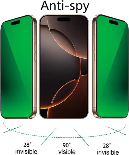 Vista 46 de Espejo de vidrio templado antiazul, protector de pantalla anti-espía, película antiespía para iPhone 11 Pro Max/iPhone XS Max, 6.5 pulgadas