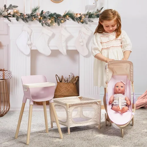 Vista 8 de LullaBaby Juego de guardería de muñecas de bebé con muñeca de 14 pulgadas