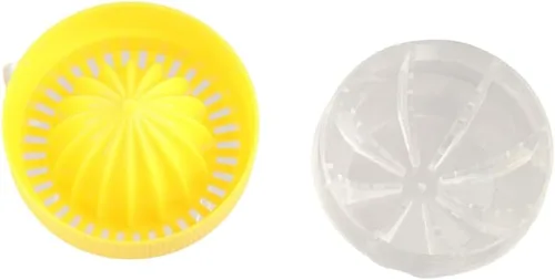 Vista 5 de Exprimidor manual, exprimidor de mano de cítricos, limón, naranja, portátil, de plástico, 4.2 fl oz, mini exprimidor de limón, contenedor de jugo