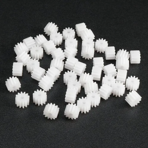 Vista 3 de uxcell Engranajes de plástico 12 dientes modelo 122A engranajes de reducción engranajes de gusano de plástico para RC coche robot motor