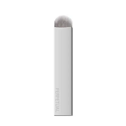 Vista 2 de Microblading Microblades 14 agujas en forma de U maquillaje permanente cejas x10