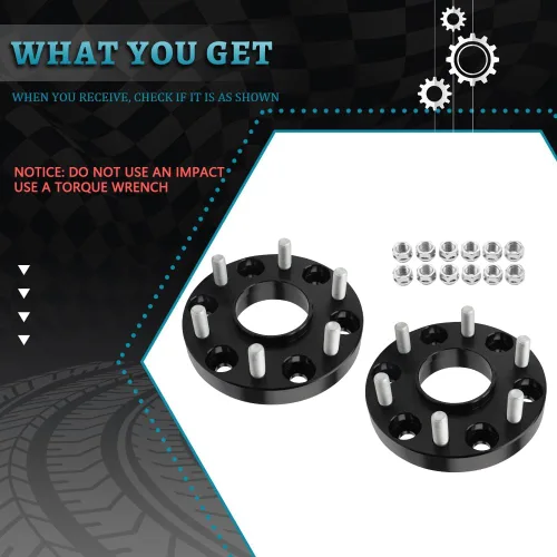 Vista 2 de IRONTEK Espaciadores de rueda de 6 x 5.5 compatibles con Chevy Silverrado 1500 99-24/Avalanche/Express 1500/Tahoe; para GMC Savana 1500/Sierra