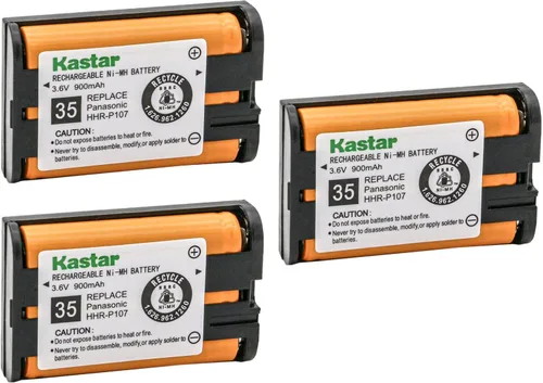 Vista 6 de Kastar Paquete de 1 batería de repuesto de 3.6 V 900 mAh para Panasonic HHR-P107 HHRP107 HHR-P107A HHR-P107A/1B HHR-P107A1B tipo 35 PQSUHGLA1ZA