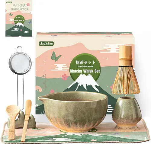 Vista 10 de Clay&Fire - Batidor de bambú hecho a mano para polvo de matcha (2 batidores)