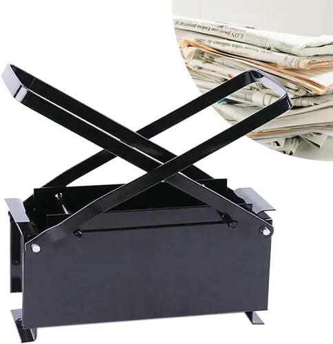Vista 8 de Fabricante de briquetas de periódico, fabricante de troncos de papel de prensa, prensa de aglutinación de periódicos, prensa manual de ladrillos