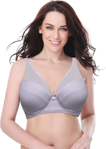 Vista 5 de Curve Muse Women's Plus Size Minimizer Unlined Underwire Full Coverage Bra-2 or 3pack