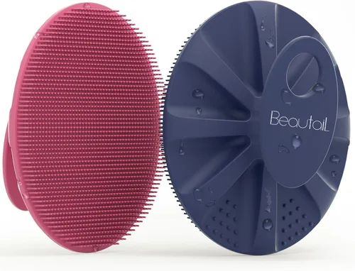 Vista 9 de BEAUTAIL Cepillo de silicona para ducha y baño, exfoliante suave para mujeres y hombres, piel sensible al bebé, fácil de limpiar, enjabona bien, más