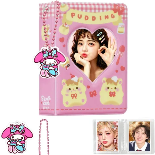 Vista 9 de Carpeta Kpop de 3 pulgadas, mariposa azul, cloruro de polivinilo, 20 bolsillos, 4.33 x 3.15 x 1.18 pulgadas