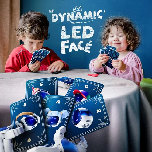 Vista 4 de Ruko 6088 Robot Juguetes para niños, detección remota programable de gestos y control de aplicación, cara LED interactiva, robot inteligente