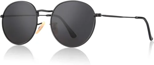 Vista 81 de CGID Gafas de sol unisex polarizadas redondas E01 Lennon