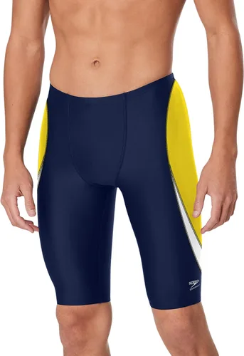 Vista 32 de Speedo Endurance+ - Traje de baño para hombre con colores del equipo empalmados chispa negro/azul