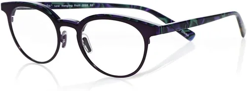 Vista 2 de eyebobs Gafas de lectura unisex de alta calidad para hombres y mujeres Gafas redondas para mujer Frente morado/morado y verde con patillas moradas