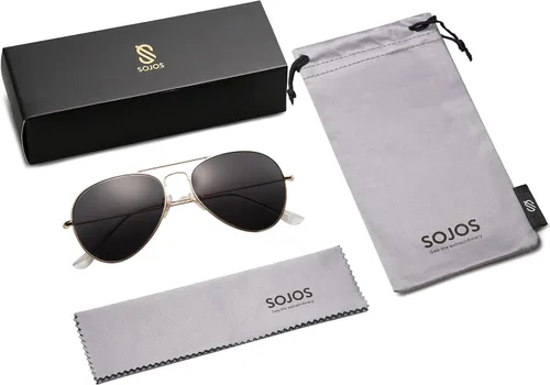 Vista 6 de SOJOS Classic Aviator Polarized Sunglasses for Men Women Vintage Retro