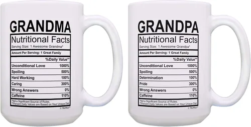 Vista 16 de Grandma Nutritional Facts - Taza de café con etiqueta nutricional para regalo