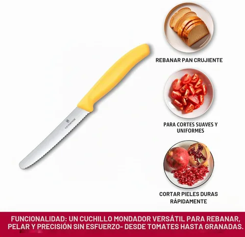 Vista 6 de Victorinox Swiss Classic - Cuchillo para tomate y pan de 4.5 pulgadas