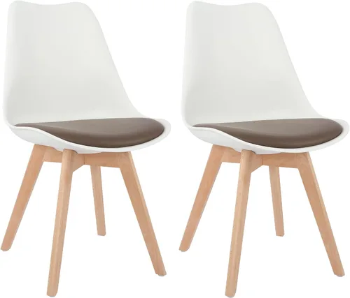 Vista 19 de LSSBOUGHT Sillas de comedor modernas de mediados de siglo con patas de Negro