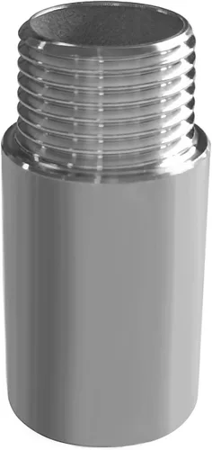 Vista 4 de Beduan Accesorios de tubería de acero inoxidable, 1/2" NPT macho x 1/2" NPT hembra roscada, niple de 2" de longitud de tubería fundida (paquete de 2)