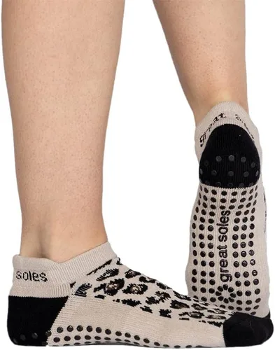 Vista 2 de Calcetines antideslizantes con estampado degradado, deportivo y novedoso para mujer, calcetines de yoga antideslizantes para pilates, barras, ballet