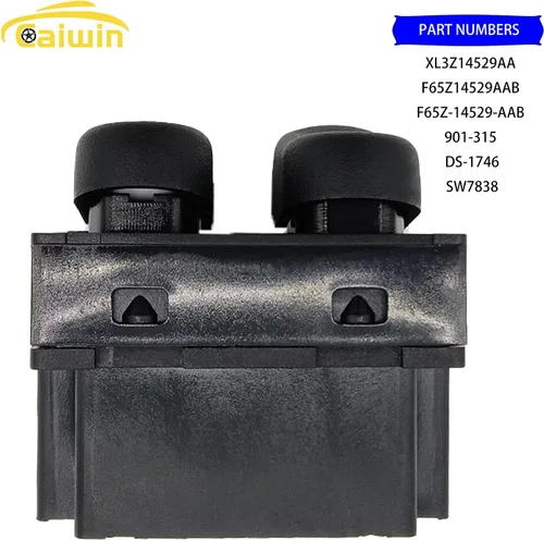 Vista 3 de Interruptor de ventana eléctrica principal del lado del conductor compatible con Ford F-150/1999 2000 F250 F350/2001 2002 Ford Lobo 2 puertas Pickup