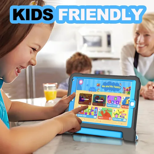 Vista 4 de YIHE - Funda infantil para iPad de 9.7 pulgadas con protector de pantalla, mango a prueba de golpes, funda convertible con soporte para iPad 9.7