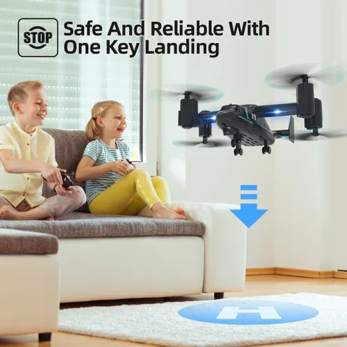 Vista 4 de Dron LM19-A con cámara HD para principiantes, avión de control remoto de video en vivo WiFi, avión RC fácil y listo para volar, juguete de regalo RC