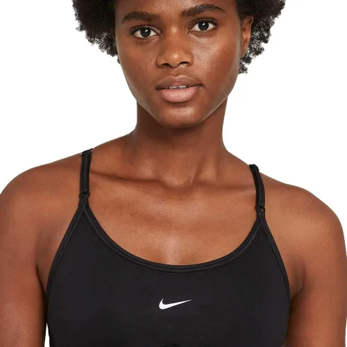 Vista 2 de Nike Indy - Brasier deportivo con cuello en U acolchado de soporte ligero para mujer