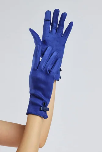 Vista 68 de Sahabowi Guantes de cuero para clima frío Manopla de lana cálida de invierno para mujeres