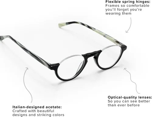 Vista 3 de eyebobs - Vicepresidente Gafas de lectura prémium para hombres y mujeres Marco de medio borde
