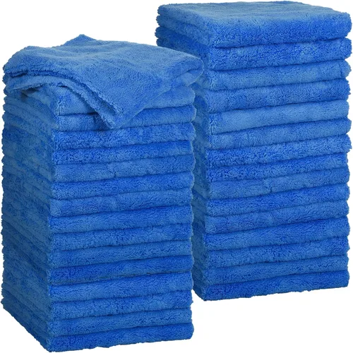Vista 11 de Shimeyao 30 Pcs 12.5 × 12.5 Inch Microfiber Towels for Cars, Fuchsia