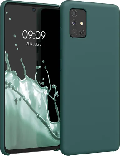 Vista 287 de kwmobile Funda Compatible con Samsung Galaxy A14 5G - Funda de teléfono de TPU y silicona con acabado suave - Verde Lima