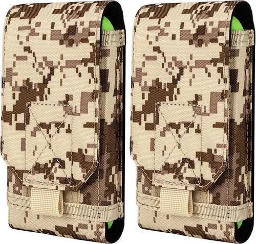 Vista 9 de Funda táctica Molle para teléfono, bolsa universal para cinturón para iPhone 17 Pro Max/17 Pro/17/16 Pro Max/15 Pro Max/14 Pro Max/13/12, Samsung