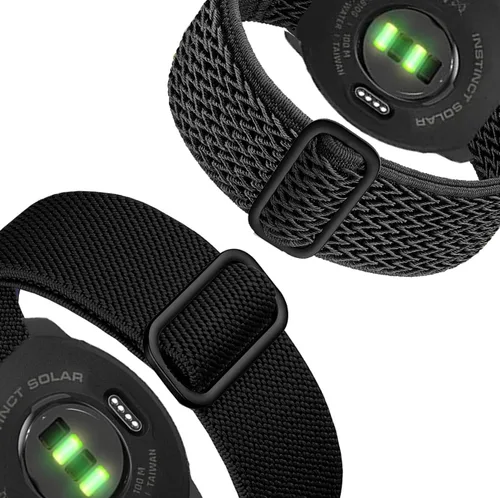Vista 3 de GARTOO Correa de silicona elástica de nailon para Garmin Instinct 2 Solar - Correa de muñeca suave, para hombres/mujeres, táctica/marea/deportes