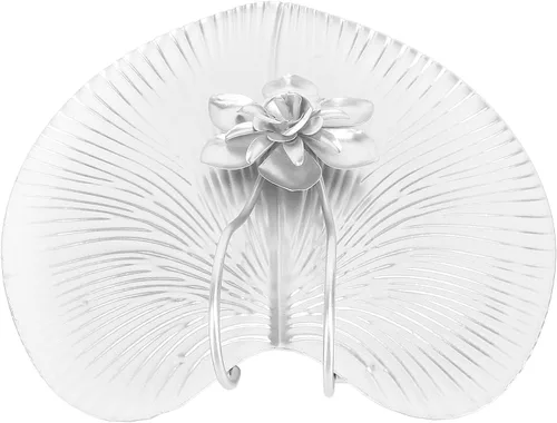 Vista 8 de Qiilu Weighted Arm Napkin Holder for Table Iron Leaf Shaped Modern Decorative Flat Napkin Dispenser with Nordic Style for Kitchen Restaurant Wedding