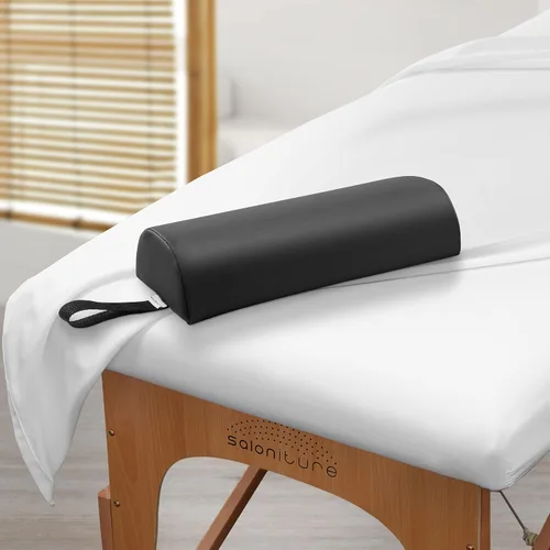 Vista 5 de Saloniture Cojín Refuerzo Semicircular para Mesa de Masaje de Cuello - 13 x 6 x 3 Pulgadas - Negro