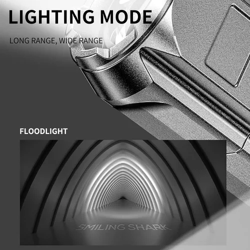 Vista 7 de ABS fuerte luz de enfoque linterna al aire libre portátil hogar común linterna distribución linterna camping luces flash luz