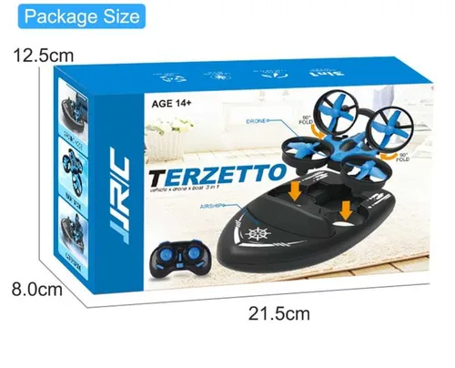 Vista 4 de Mini Drone 3 en 1 para niños Agua, tierra y aire