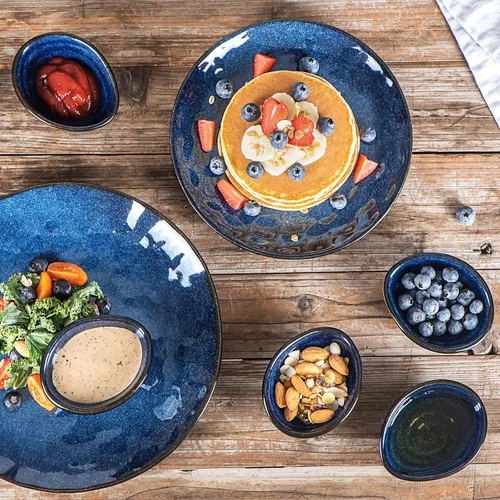 Vista 5 de vicrays Cuencos de Cerámica para Salsa de Inmersión – Pequeñas Tazas de Salsa para Charcutería, Platos de Aceite para Condimentos de Preparación