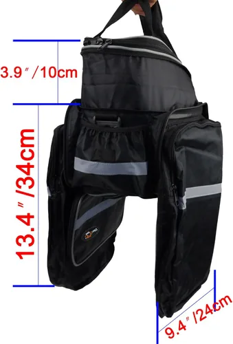 Vista 4 de Disconano® Bolsa impermeable multifunción para la parte trasera del asiento de bicicleta, para ciclismo de excursión, con maletero, paquete