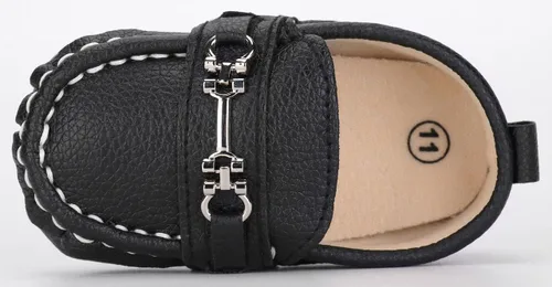 Vista 3 de Zapatos para bebés y niñas, mocasines Oxford para recién nacidos, adorables zapatos de cuna para niños pequeños, zapatos de cuna para precaminantes