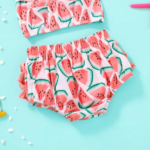 Vista 9 de Tiny Cutey Traje de baño de 2 piezas para bebé, traje de baño de 2 piezas, parte superior de bikini, parte inferior de bikini