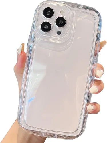 Vista 9 de Funda transparente, compatible con iPhone 13 Pro Max, funda protectora de silicona, delgada, a prueba de golpes, flexible, para mujeres y niñas