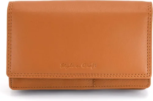 Vista 14 de Style N Craft Full-Grain Leather Clutch Wallet for Women, RFID-Protected with Multiple Card Holders