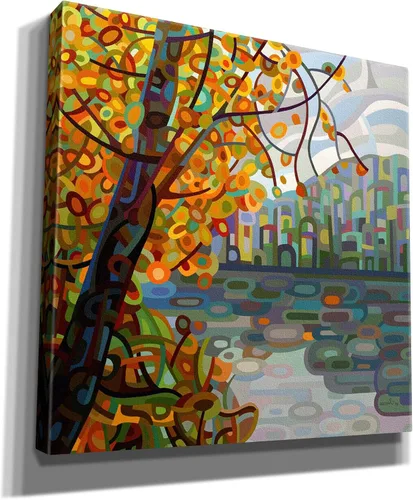 Vista 2 de Epic Graffiti 'Reflections' de Mandy Budan, arte de pared en lienzo, 12 x 12 pulgadas