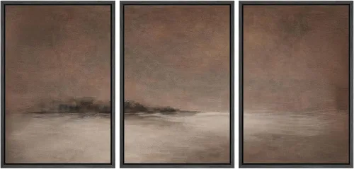 Vista 75 de SIGNWIN Lienzo enmarcado para pared, juego de arte con olas del océano, playa, orilla, paisaje marino, naturaleza, vida silvestre, ilustraciones