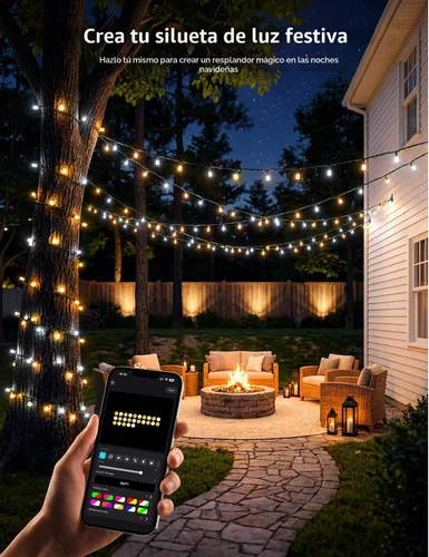 Vista 6 de Minetom - Luces de árbol de Navidad y Halloween que cambian de color, 33