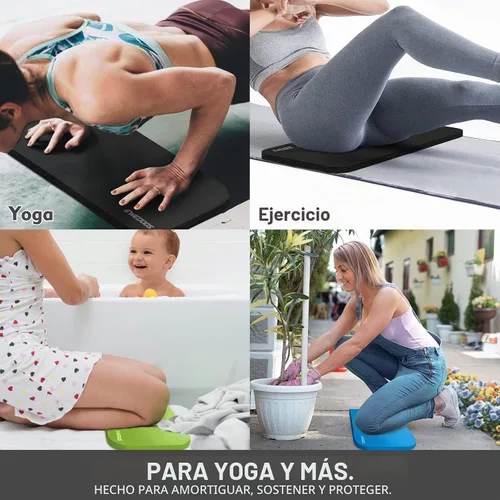 Vista 7 de Ewedoos Rodillera de yoga – Alfombrilla antideslizante para ejercicios de suelo – Accesorio para esterilla de yoga