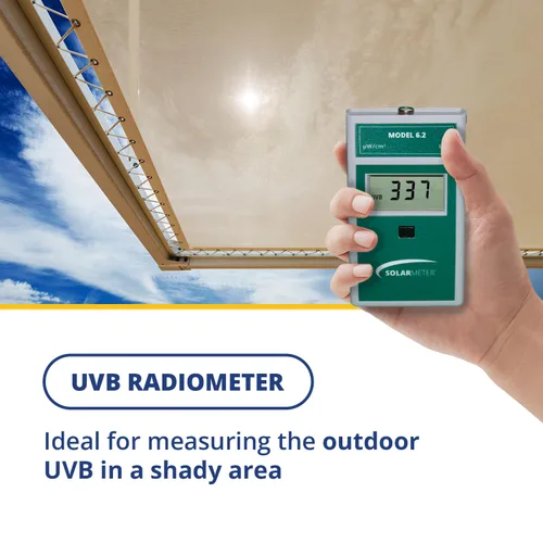Vista 2 de Solarmeter - Modelo 6,2, medidor sensible UVB para terrarios, medidas 280 – 320nm con rango de 0-1999 µw/cm² .Total UVB.