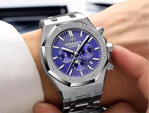 Vista 2 de TIME WARRIOR Binkada - Reloj automático 2021, relojes automáticos para hombres, regalos de cumpleaños para él, papá, marido, novio, reloj
