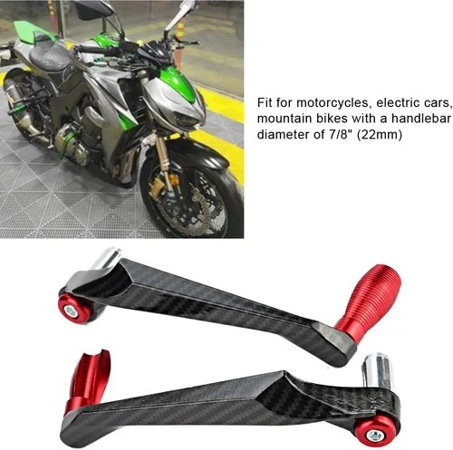 Vista 4 de Aramox Protector universal del manillar de la motocicleta de 7/8 pulgadas, protector de manillar de freno de aleación de aluminio de alta densidad